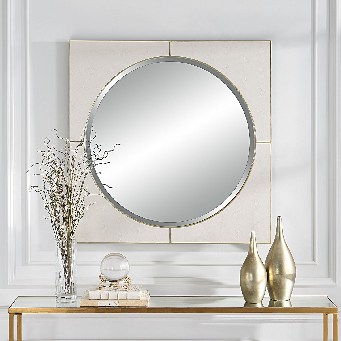 Cyprus - Square Mirror - White