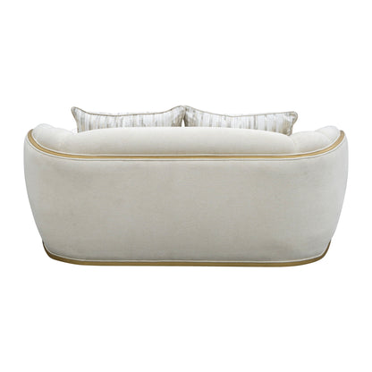 Scotts Square - Loveseat - Cornsilk / Light Champagne