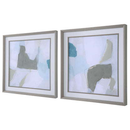 Mist Shapes - Framed Prints (Set of 2)
