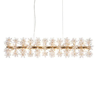 Michael Amini Lighting - Bouquet 18-Light Rectangular Chandelier - Gold