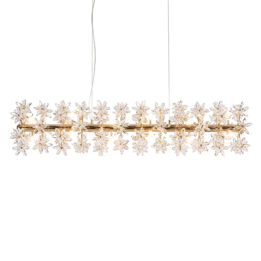 Michael Amini Lighting - Bouquet 18-Light Rectangular Chandelier - Gold