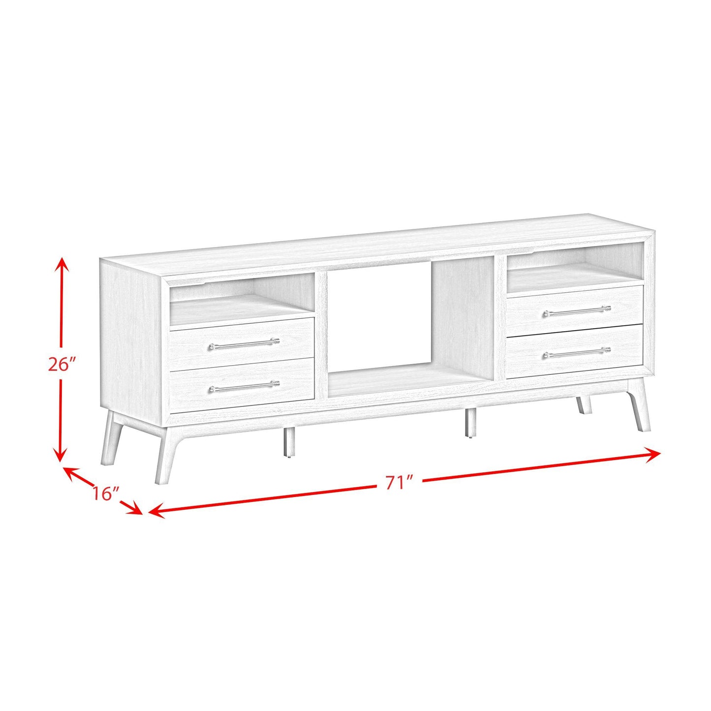 Westland - Entertainment Unit With 71" TV Console
