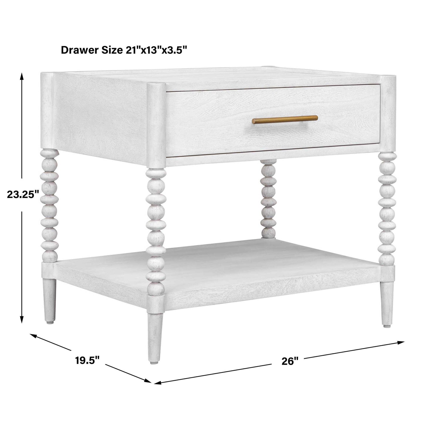 Bales - Side Table - Off-White