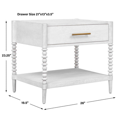 Bales - Side Table - Off-White