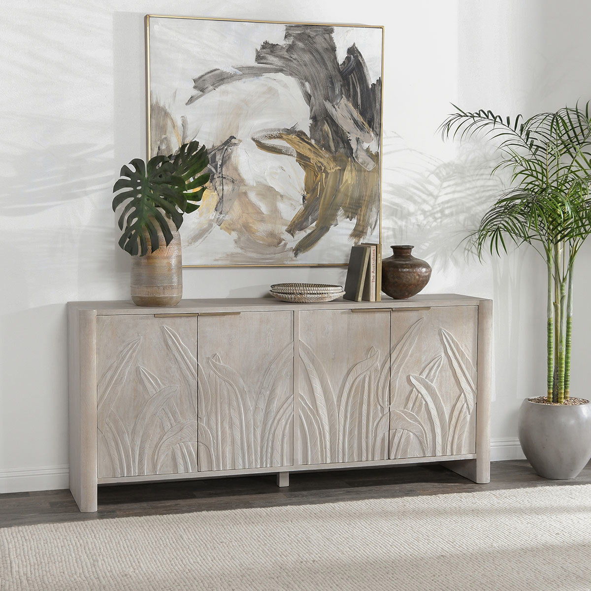 Ledro - Wood 4 Door Buffet