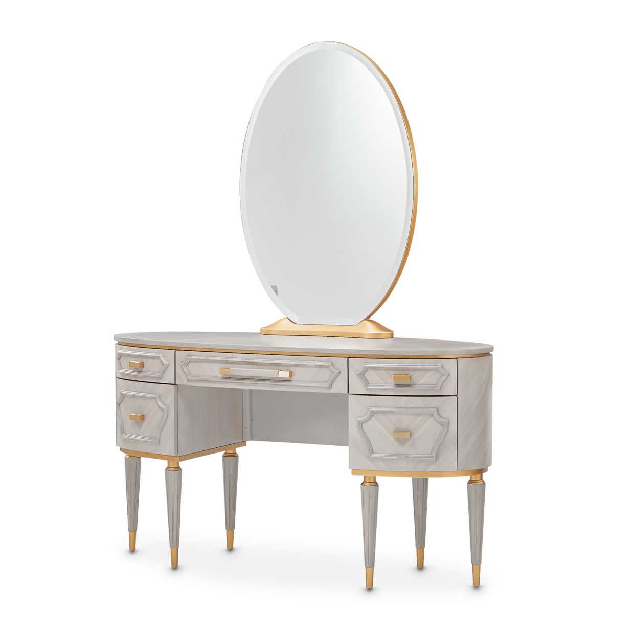 St. Charles - Vanity Desk with Glass Top