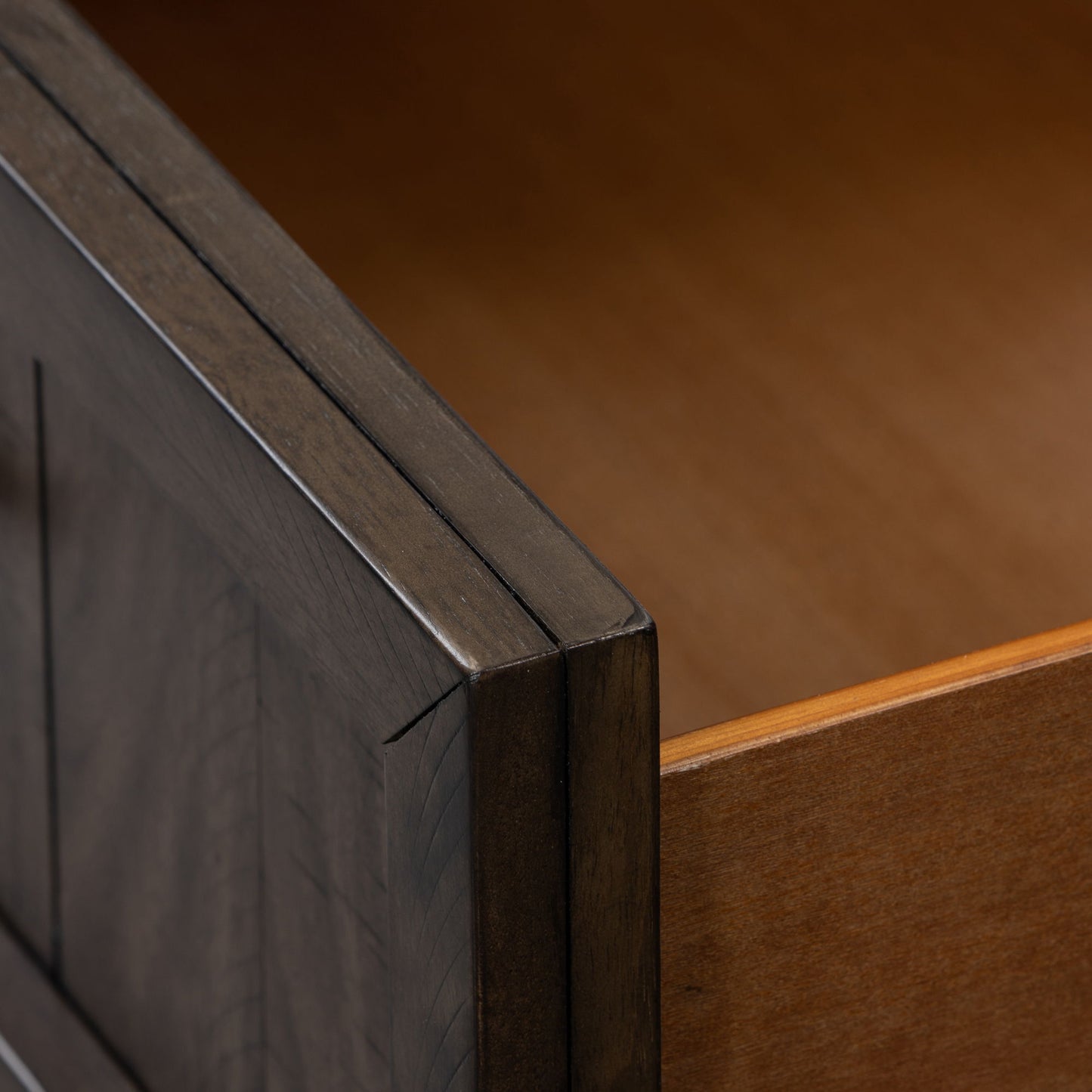 Thornwood Hills - King Storage Footboard - Rock Beaten Brown