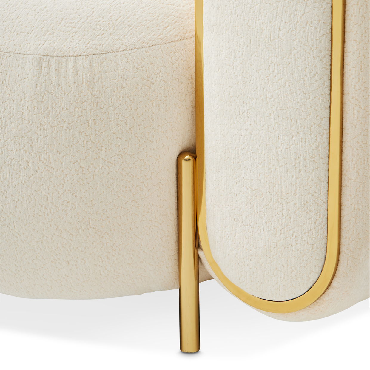 Sassani - Accent Chair - Crepe / Gold