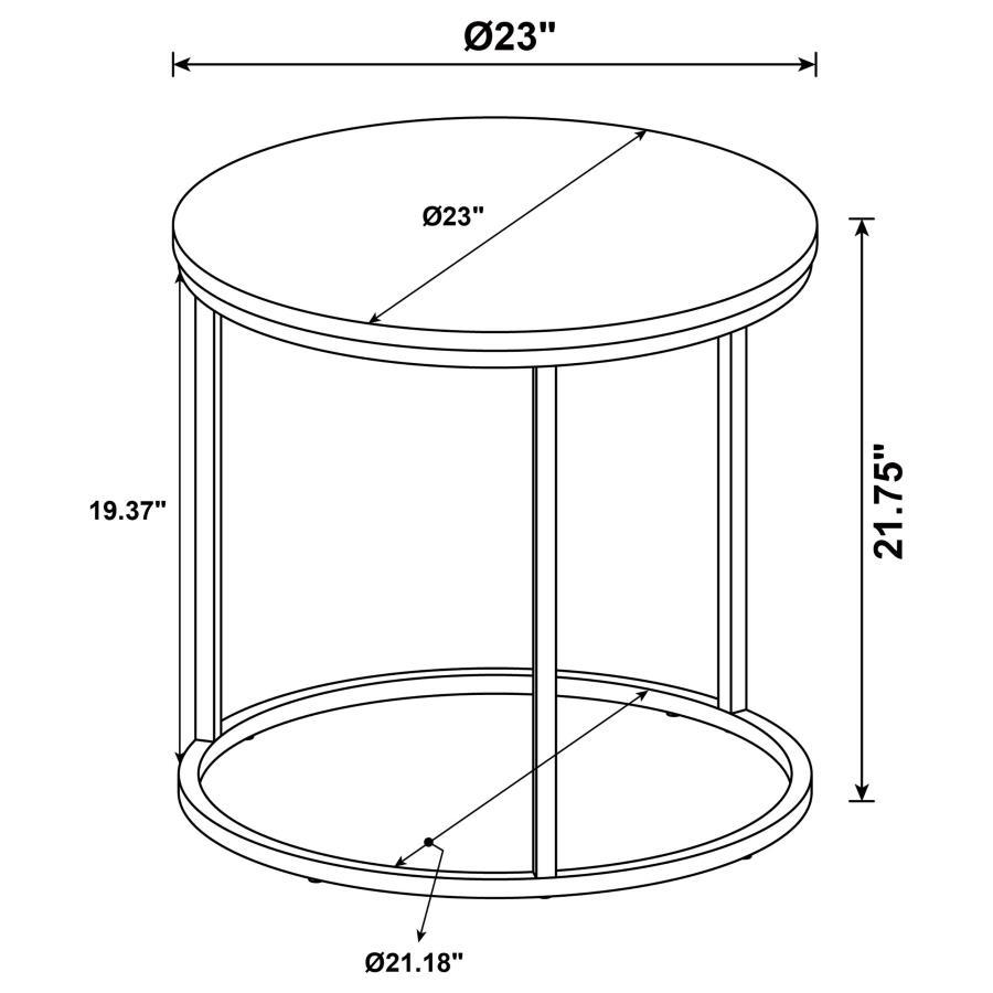 Lainey - Round Occasional Side End Table - Mango