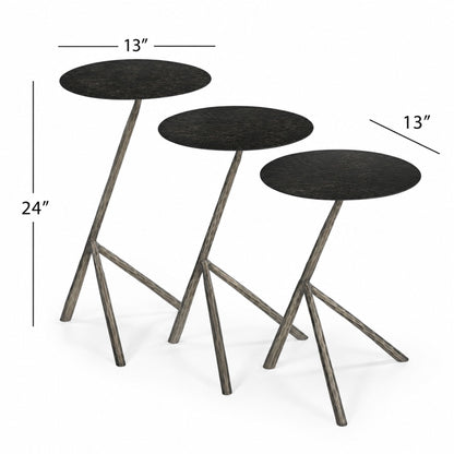 Cascade - Nesting Tables - Brass / Antique Bronze