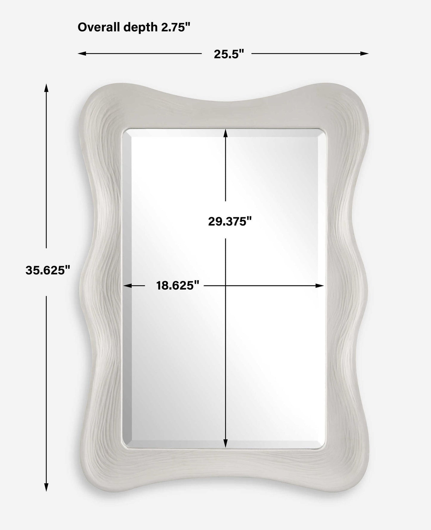 Whitehaven - Wavy Rectangle Mirror