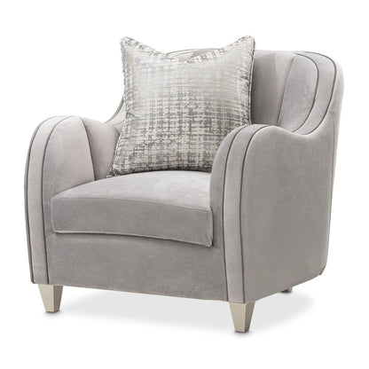 Roxbury Park - Velvet Matching Chair - Steel / Slate
