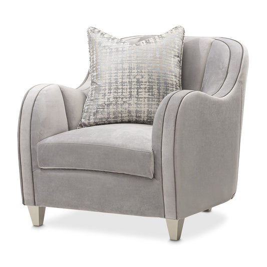 Roxbury Park - Velvet Matching Chair - Steel / Slate