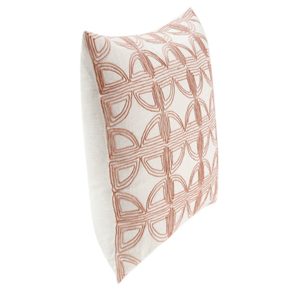 Villa Classics - Elea 22" x 22" Pillow - Ivory / Blush