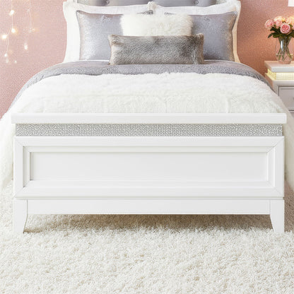 Reflections - Full Panel Footboard - Pearl White
