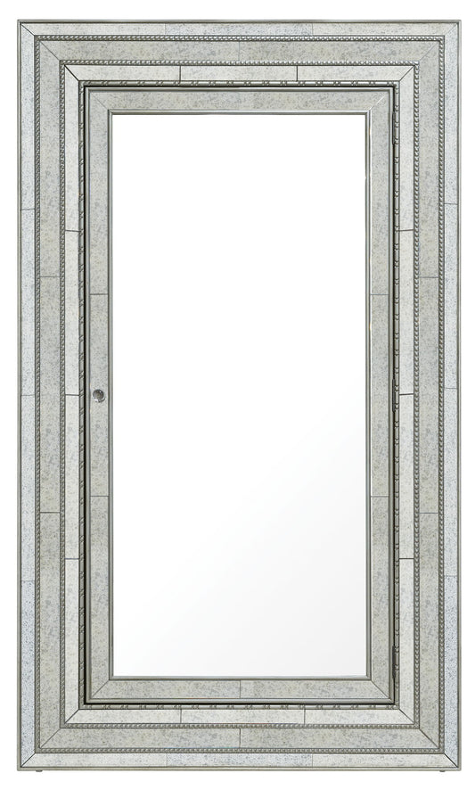 Melange - Glamour Floor Mirror With Jewelry Armoire Storage - Champagne