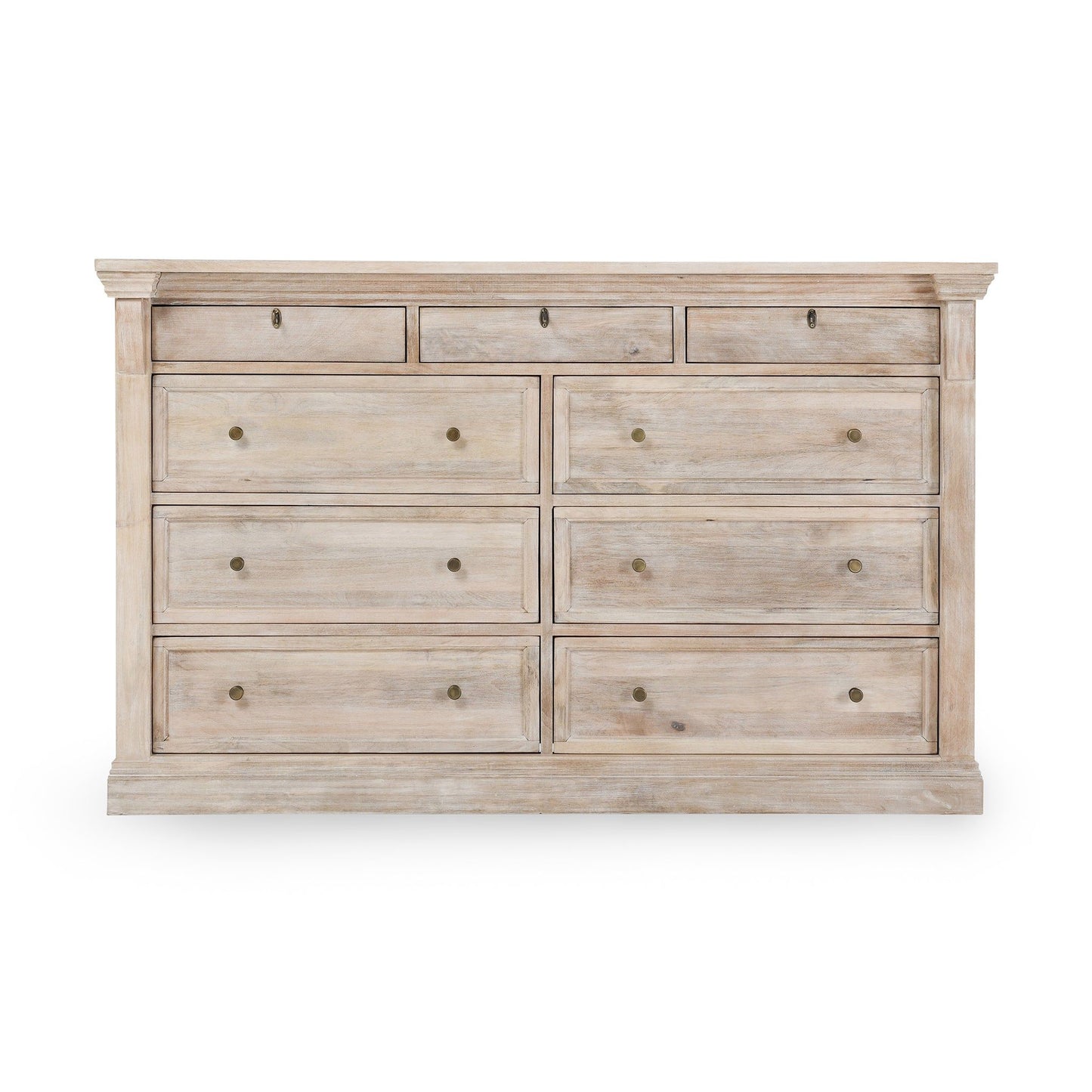 Adelaide - 9 Drawer Dresser - Natural Cream Wash