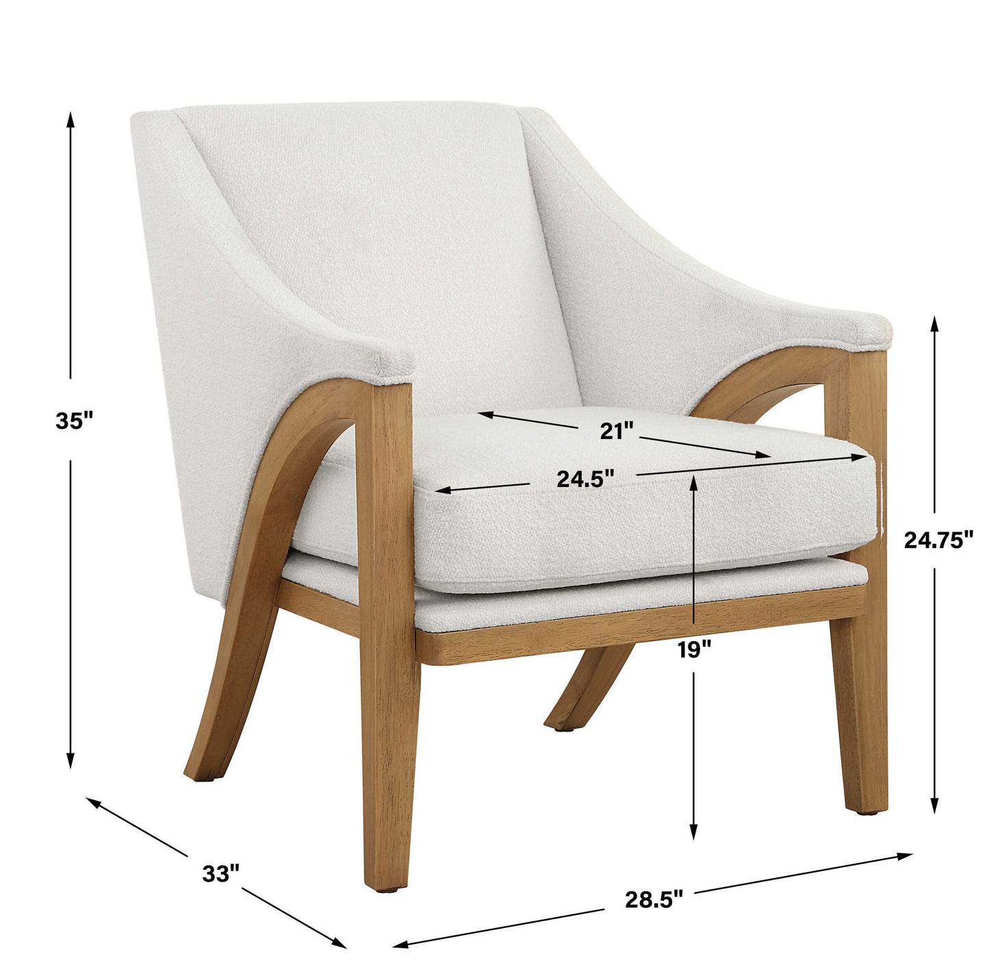 Evolve - Fabric Accent Chair - White