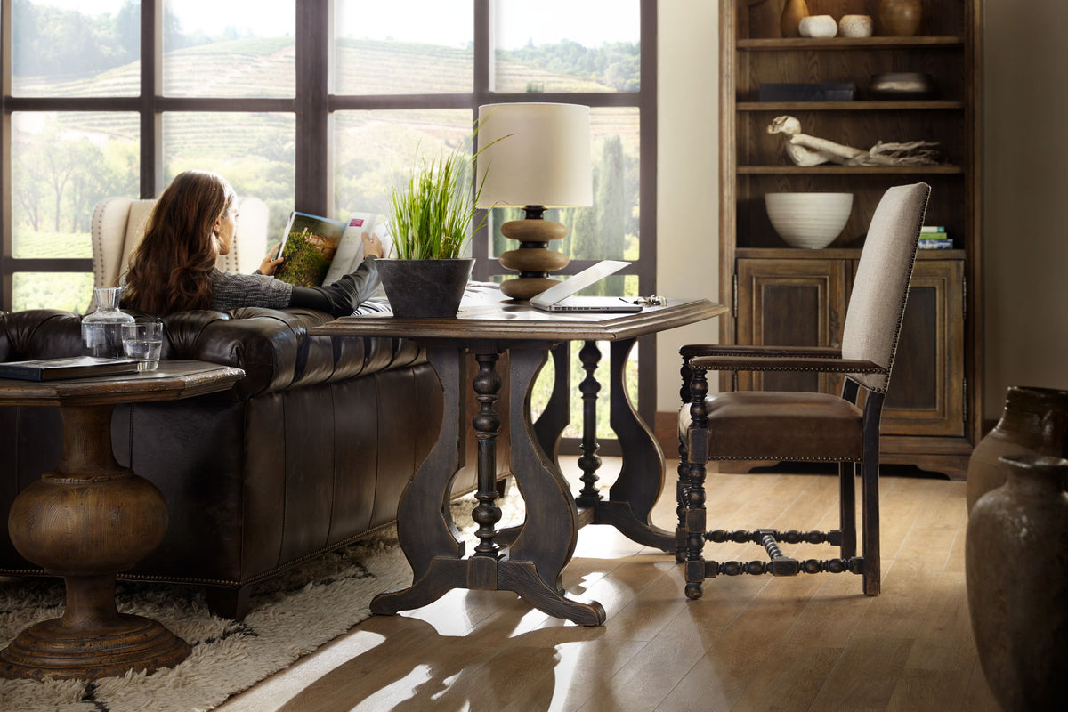 Hill Country - Comfort Upholstered Arm Chair (Set of 2) - Light Brown / Dark Brown