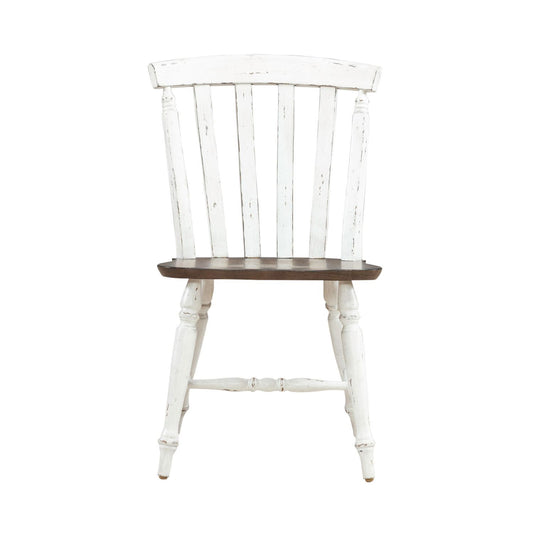 Al Fresco - Slat Back Side Chair - Graphite & Whitestone