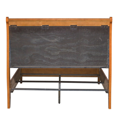Grandpas Cabin - Full Sleigh Headboard & Footboard - Aged Oak