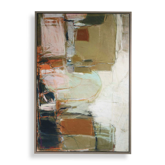 Palace Walls - Framed Abstract Art - Black / Blue / Brown / Green / Orange / Pink / Purple / White / Yellow