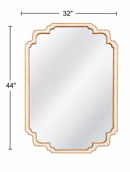 Wilmot - Wall Mirror - Cream / Antique Gold Leaf