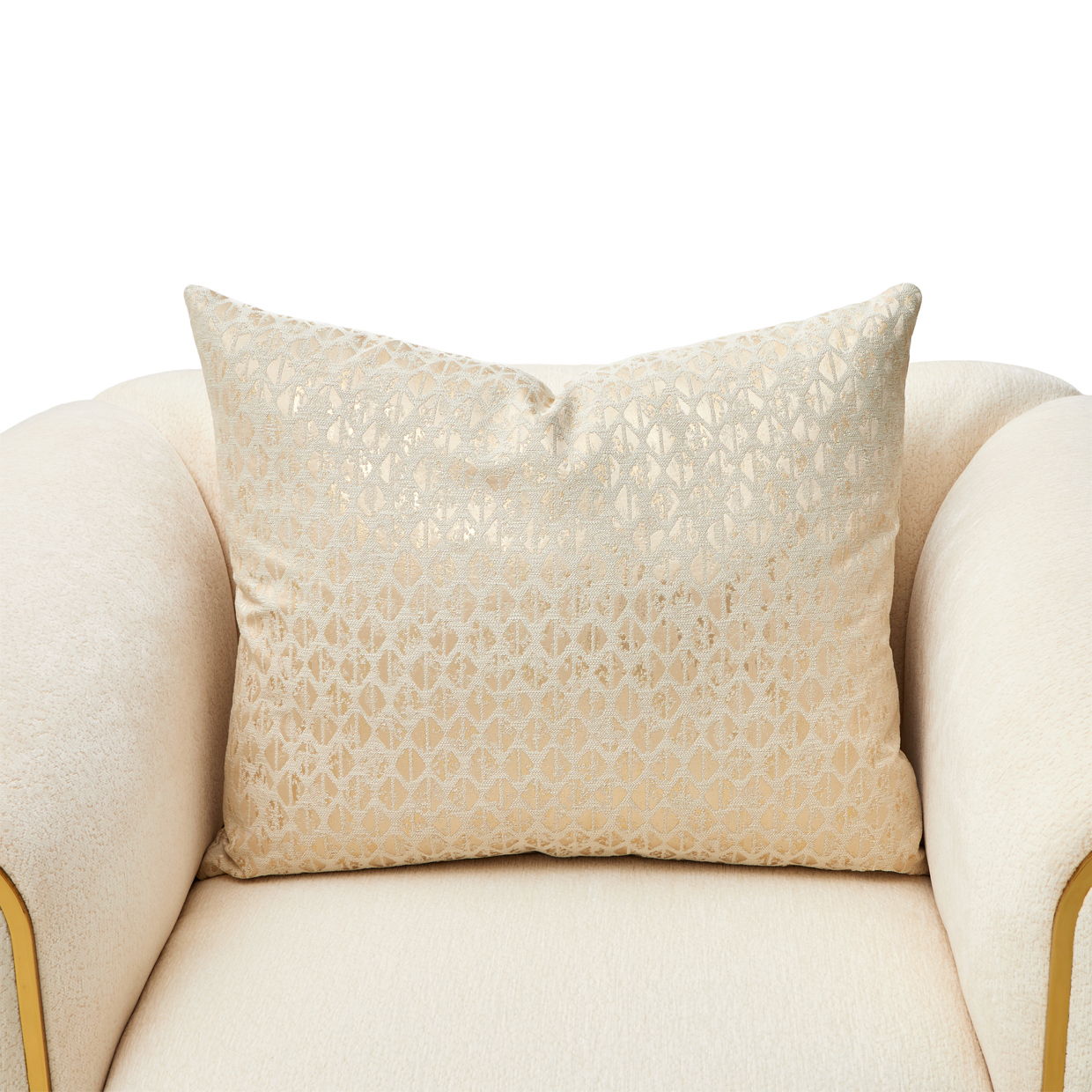 Sassani - Accent Chair - Crepe / Gold