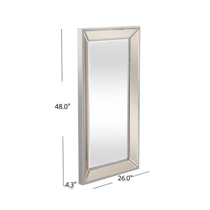 Beaded - Wall Mirror 48" - Silver