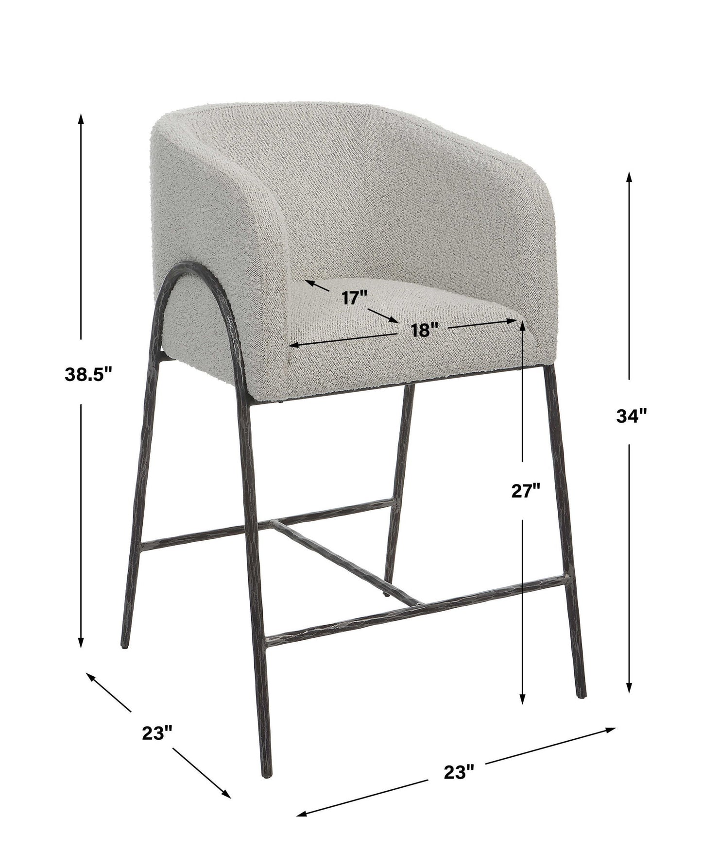 Jacobsen - 27" Counter Stool - Gray