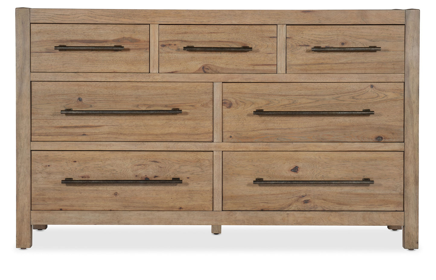 Vineyard Row - Seven-Drawer Dresser - Light Brown