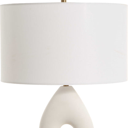 Meridian - Ivory Stone Table Lamp - White
