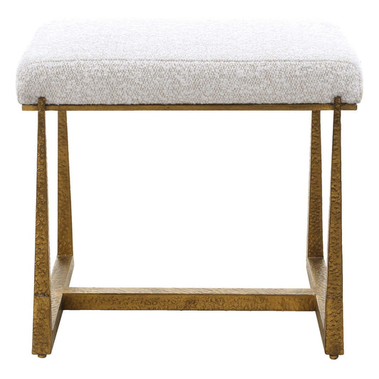 Midas - Small Bench - Gold / White