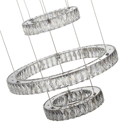 Michael Amini Lighting - Galaxy Modern 49" Crystal Chandelier - Chrome