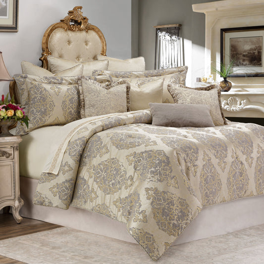 Bennett - 9-Piece Queen Comforter Set - Champagne