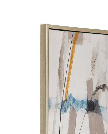 Framed Canvas Tranquil Flow - Gold