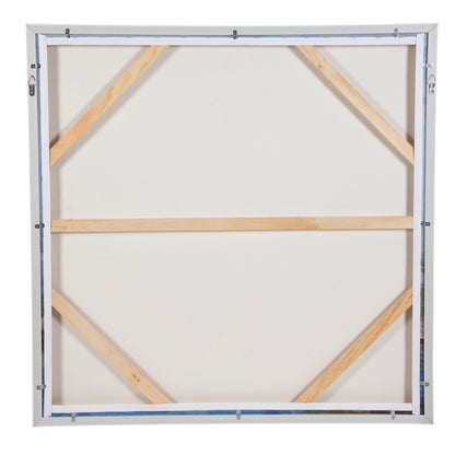 Lush Valley - Framed Canvas - Light Blue