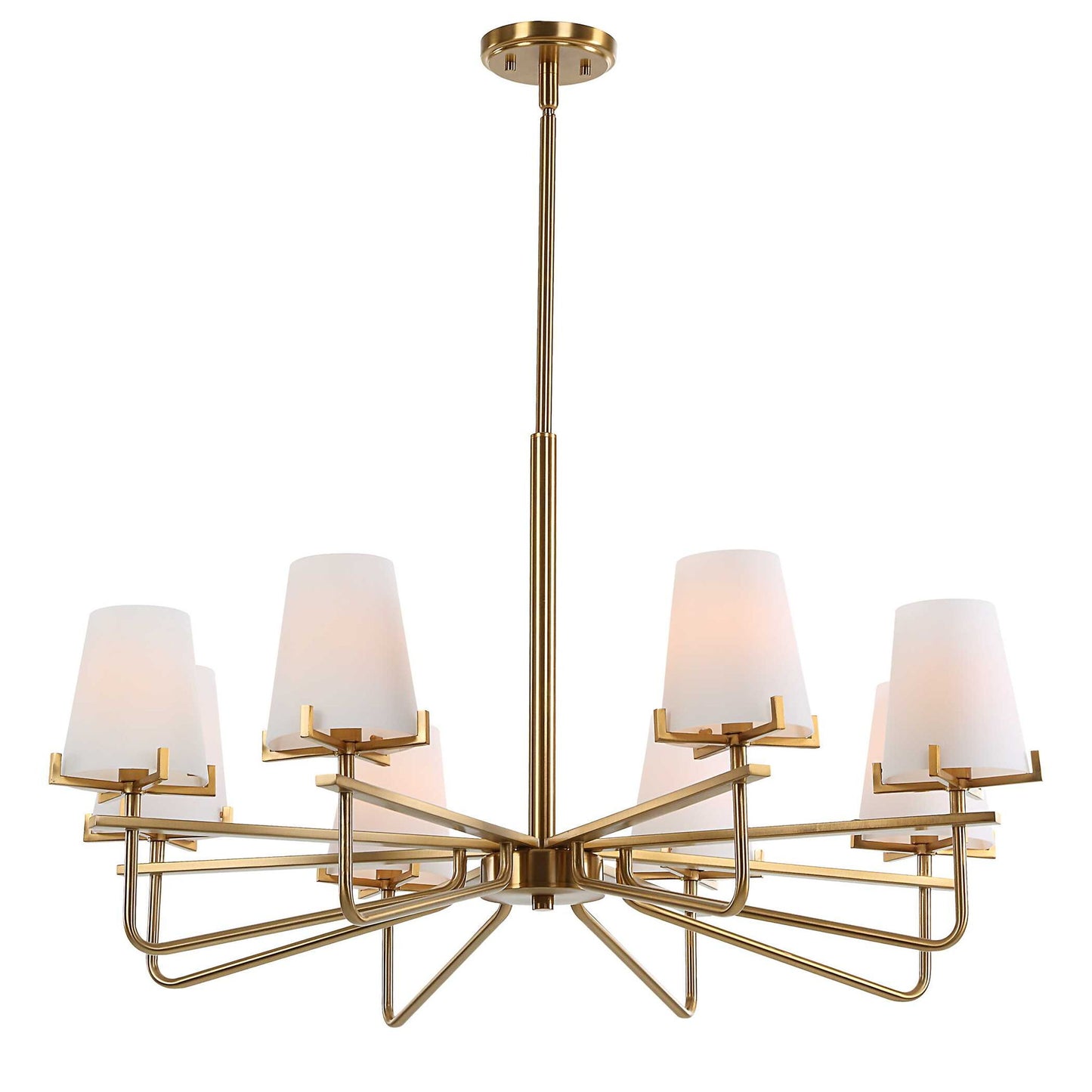Lassen - 8 Light Chandelier - Brass