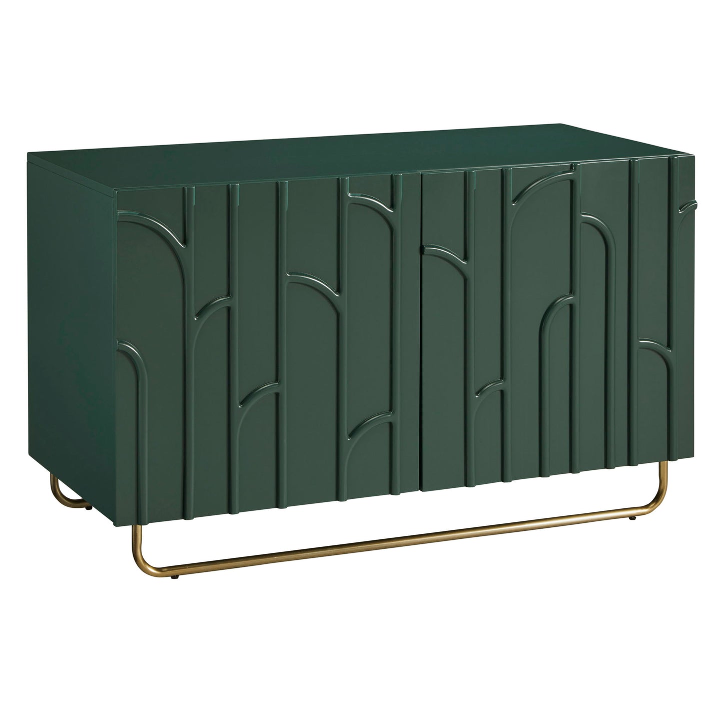 2-Door Accent Chest With Shelf - Green