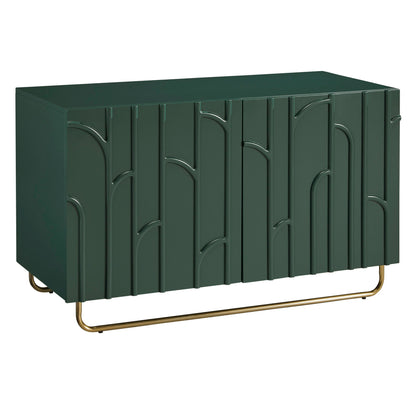 2-Door Accent Chest With Shelf - Green