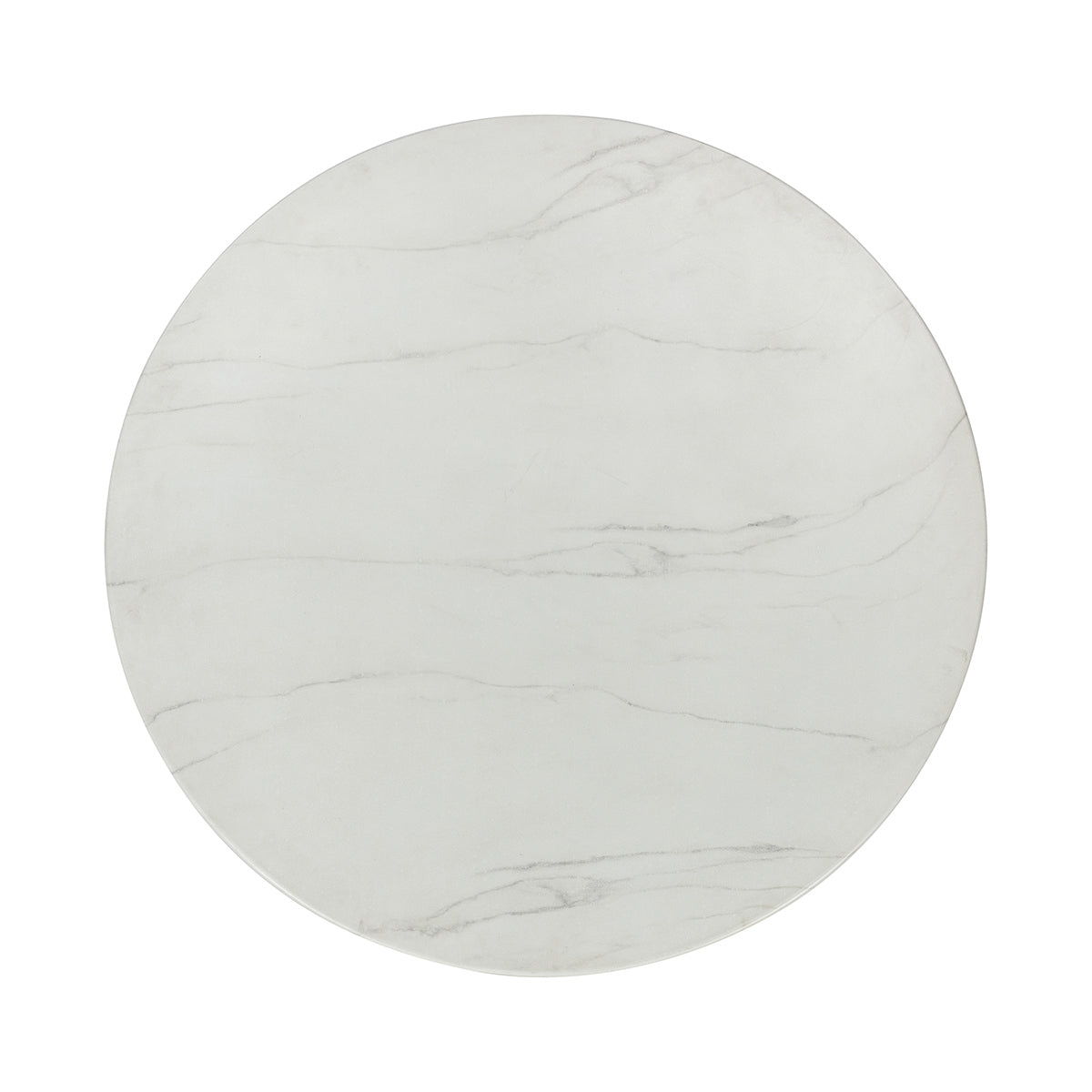 Caspia - 47" Outdoor Round Dining Table - Snowdrift White / Black