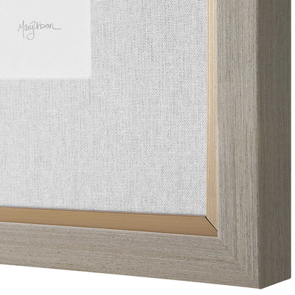 Shibori Coral - Framed Prints (Set of 4) - Light Gray