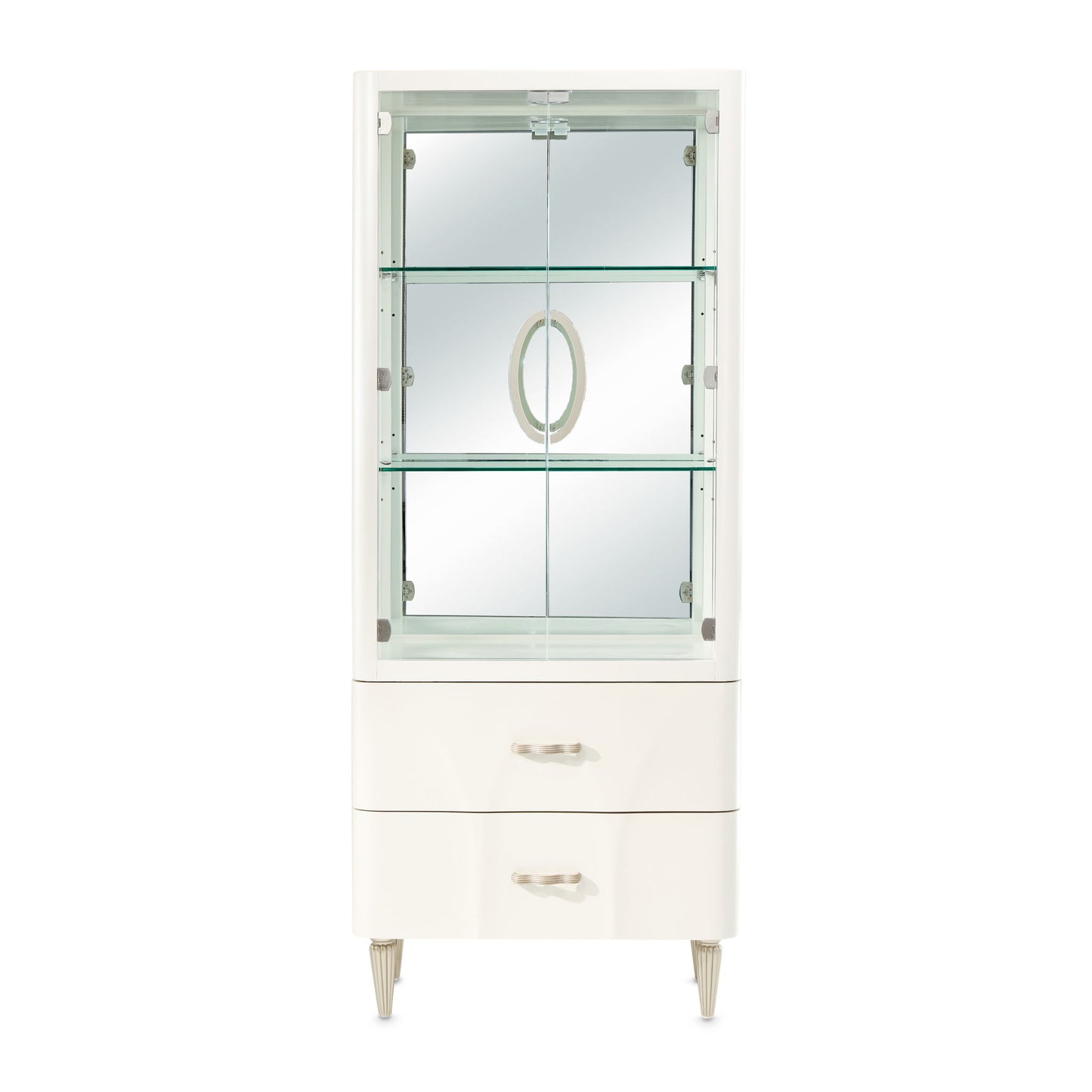 London Place - Display Cabinet - Creamy Pearl
