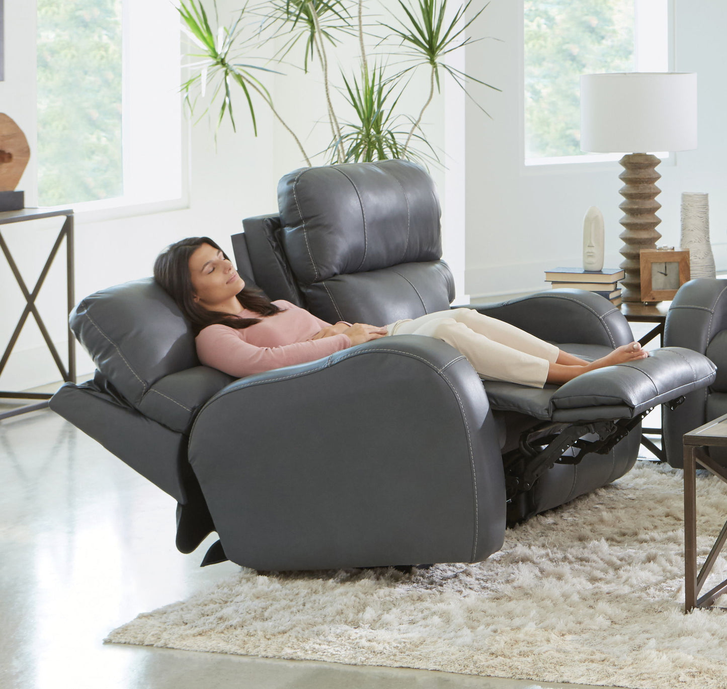 Angelo - Power Reclining Loveseat - Gunmetal