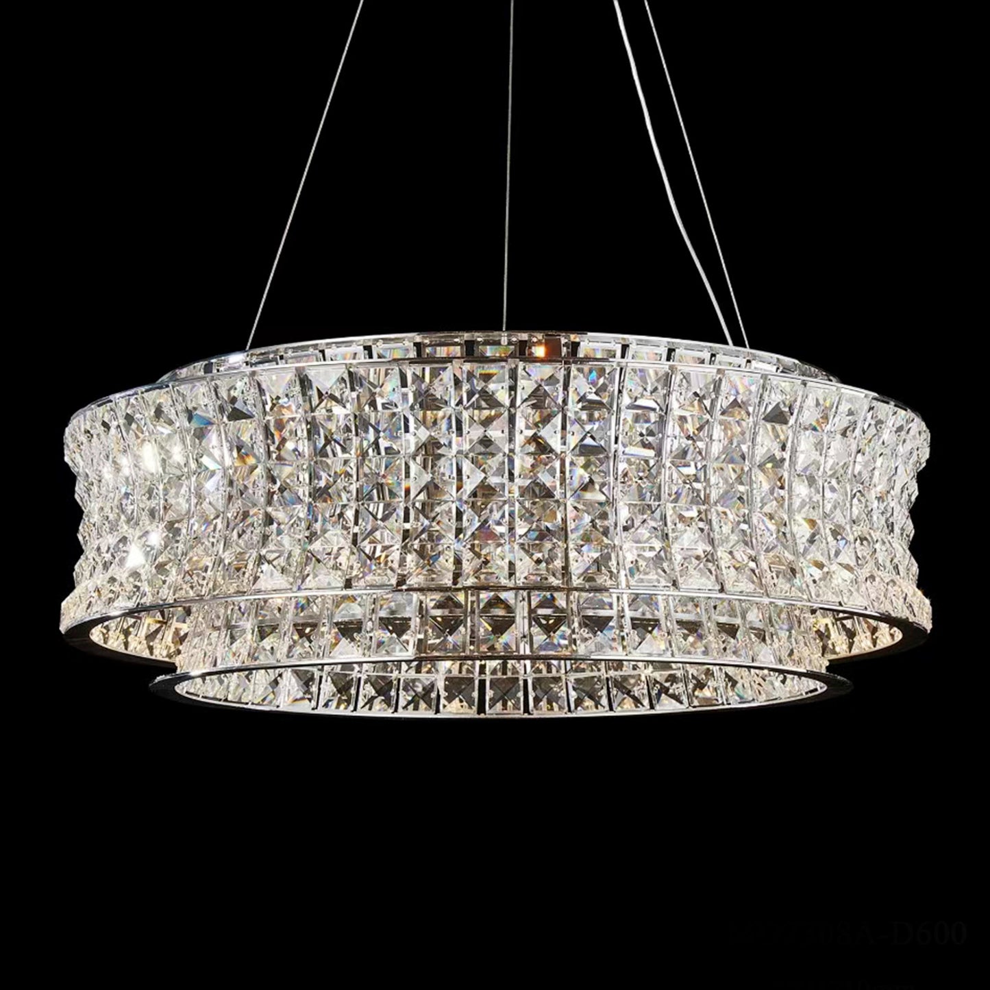 Michael Amini Lighting - Galaxy 24" Round LED Crystal Chandelier - Chrome
