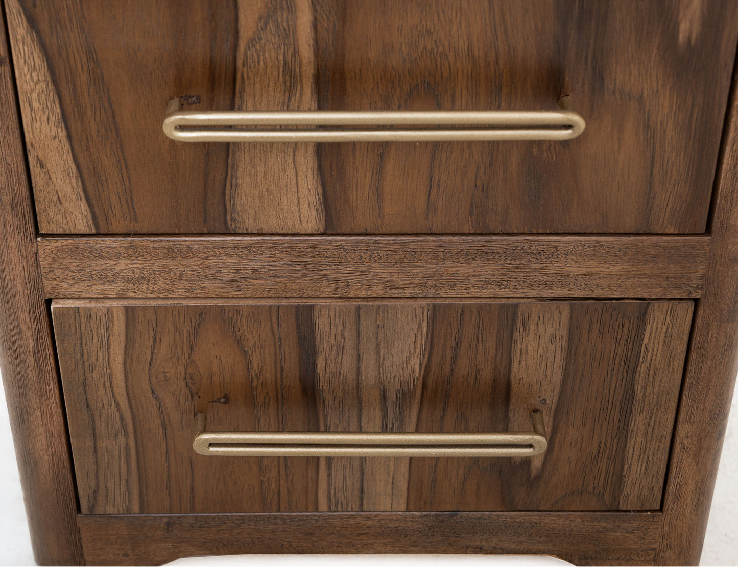 Praga - 2-Drawer Nightstand - Almond / Barrel Brown