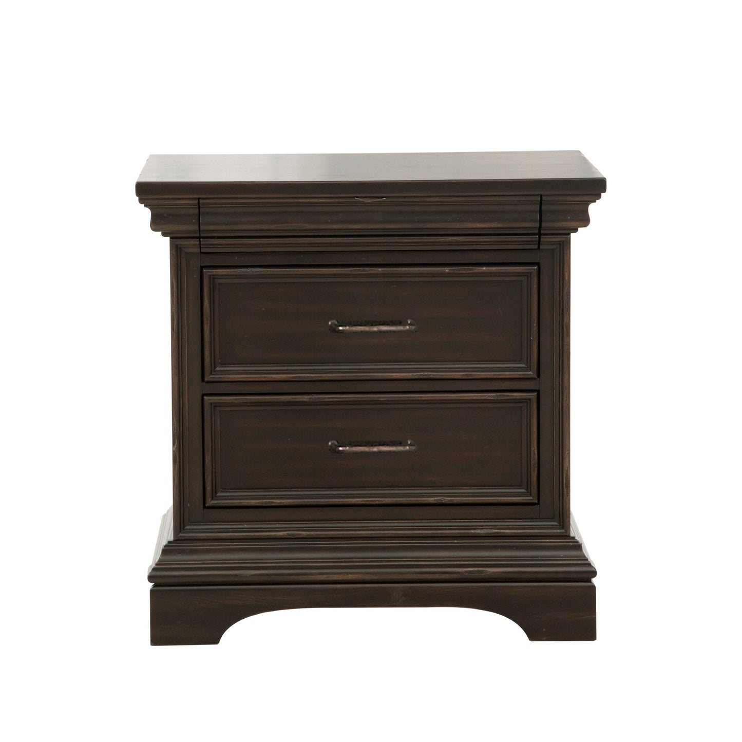 Caldwell - 2 Drawer Nightstand - Dark Wood