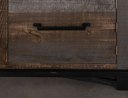 Loft Brown - 70" Fireplace - Dark Gray