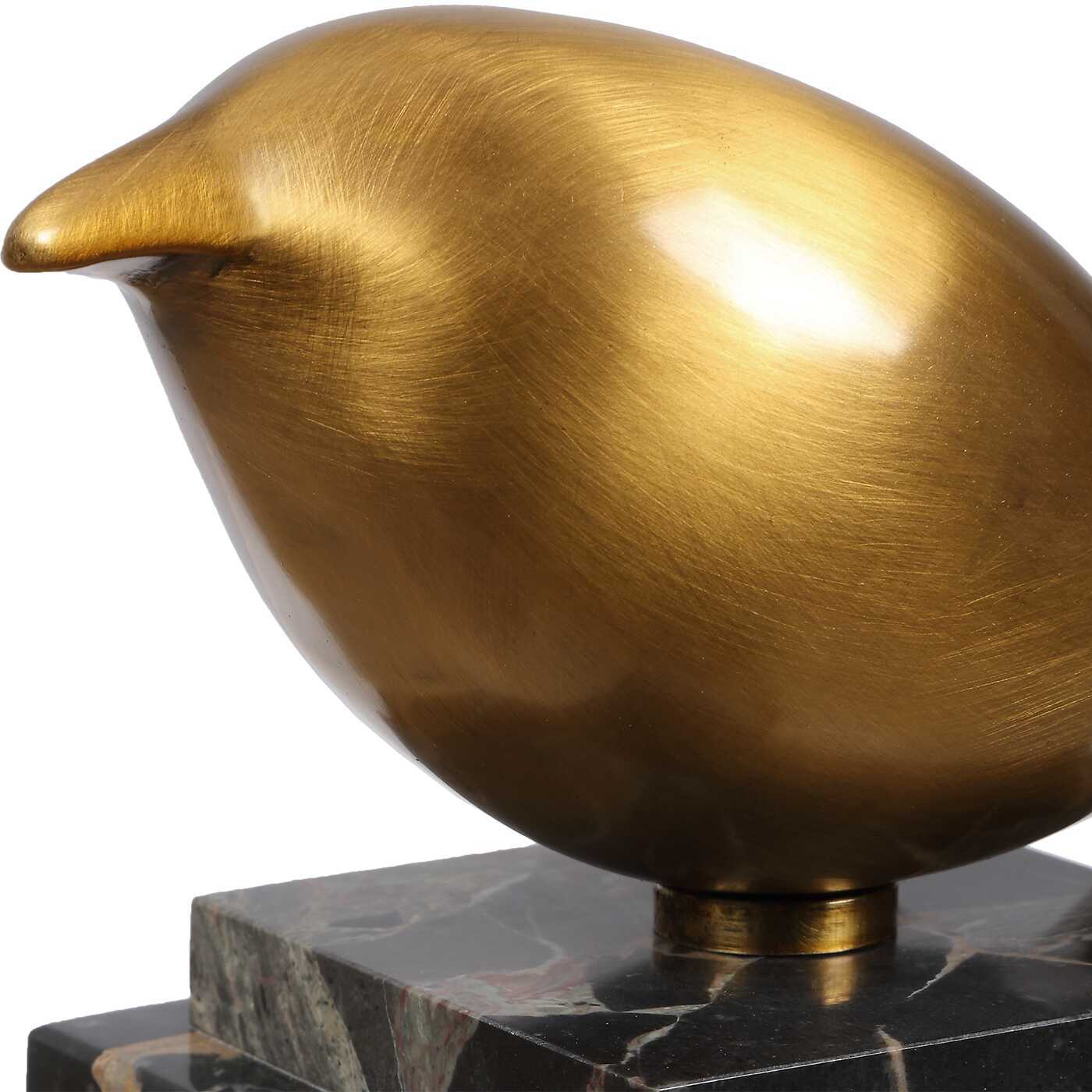 Golden Finch - Bird Figurines (Set of 2) - Black / Brass