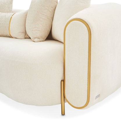 Sassani - Loveseat - Crepe / Gold
